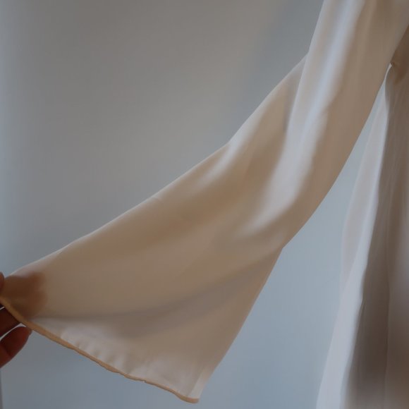 NWT WOMENS FIRST LOOK CREAM LONG SLEEVE DRESS SZ L* - Picture 4 of 7